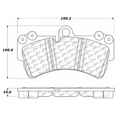 Centric Parts Posi-Quiet Ceramic Pads, 105.09770 105.09770